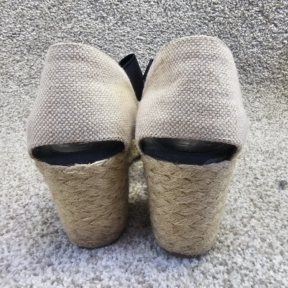 Lauren Ralph Lauren Charla Espadrille Elastic Closed Toe Navy Wedge Sz 10B